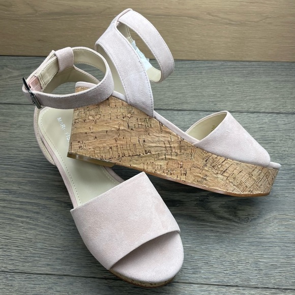 Marc Fisher Womens Rillia Suede Open Toe Casual Platform Pink Sandals - Size 8 - Picture 13 of 17
